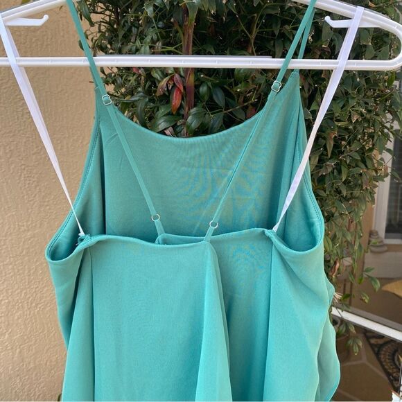 BCBGMAXAZRIA JADE LAYERED CAMI RUFFLED TOP DRESS L NWT - Picture 7 of 16